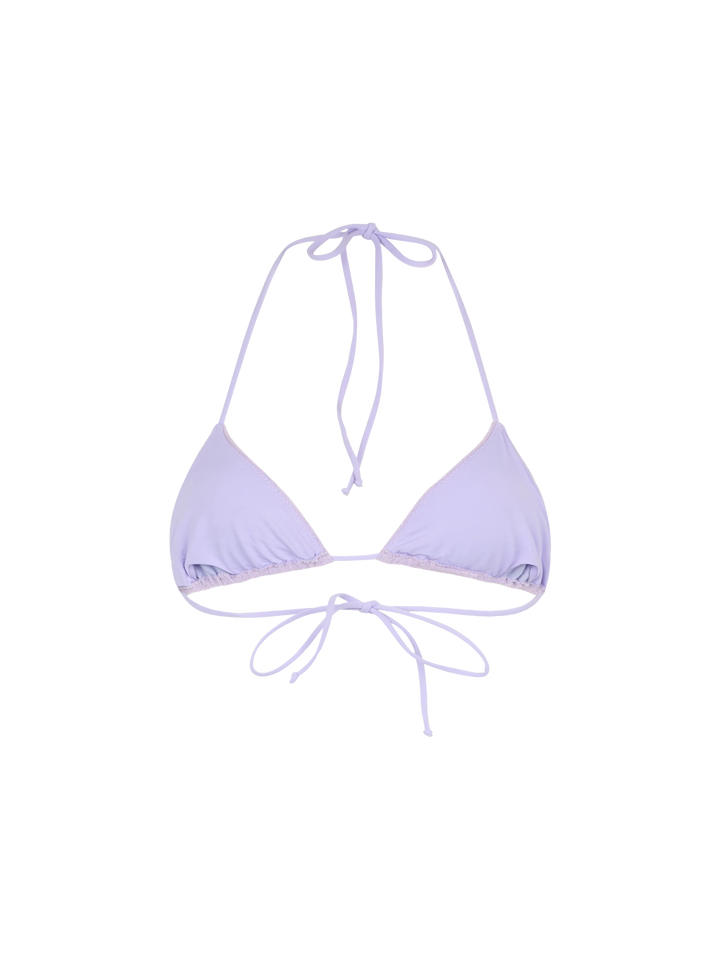 Costume da bagno donna top triangolo in spugna lilla Leah