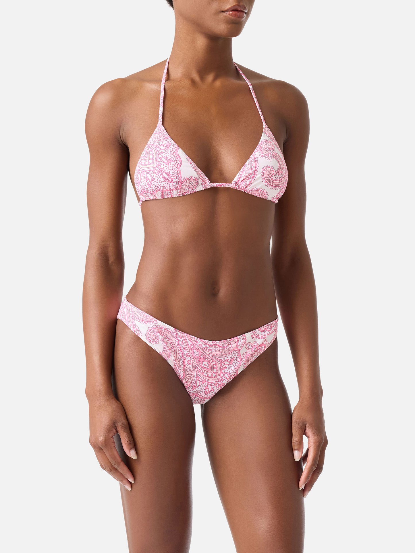 Bikini Leah Lido triangolo stampa paisley rosa