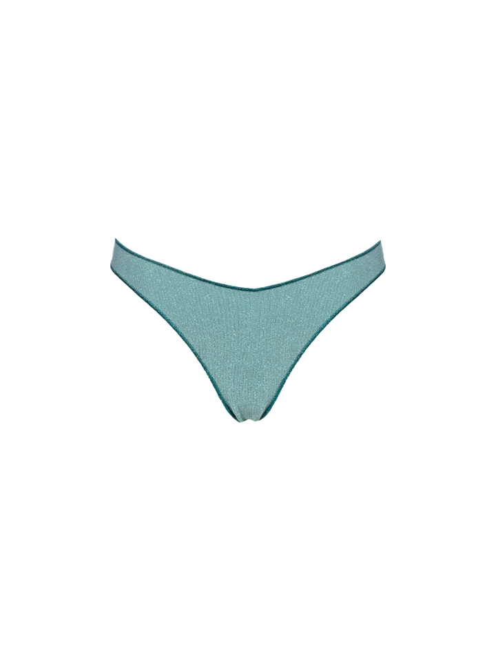 Woman water green lurex triangle bikini Leah Naomi - MC2 Saint Barth