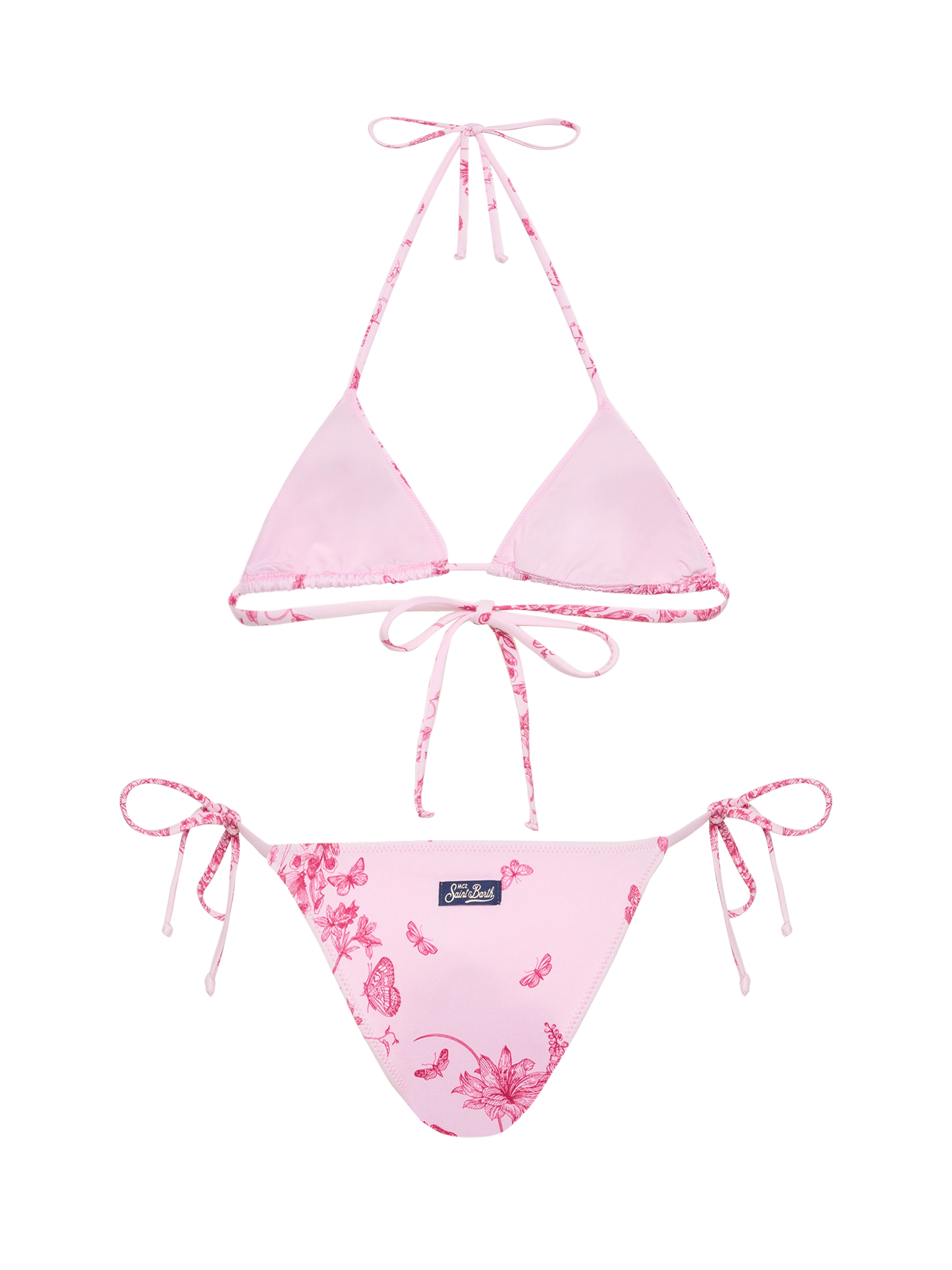 Bikini classico a triangolo Leah Marielle con stampa toile de jouy