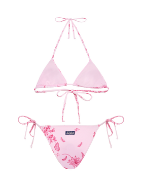 Bikini classico a triangolo Leah Marielle con stampa toile de jouy