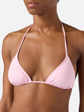 Bikini triangle Leah Marielle rose clair à nouer 