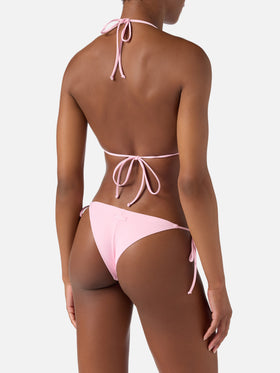 Bikini triangle Leah Marielle rose clair à nouer 