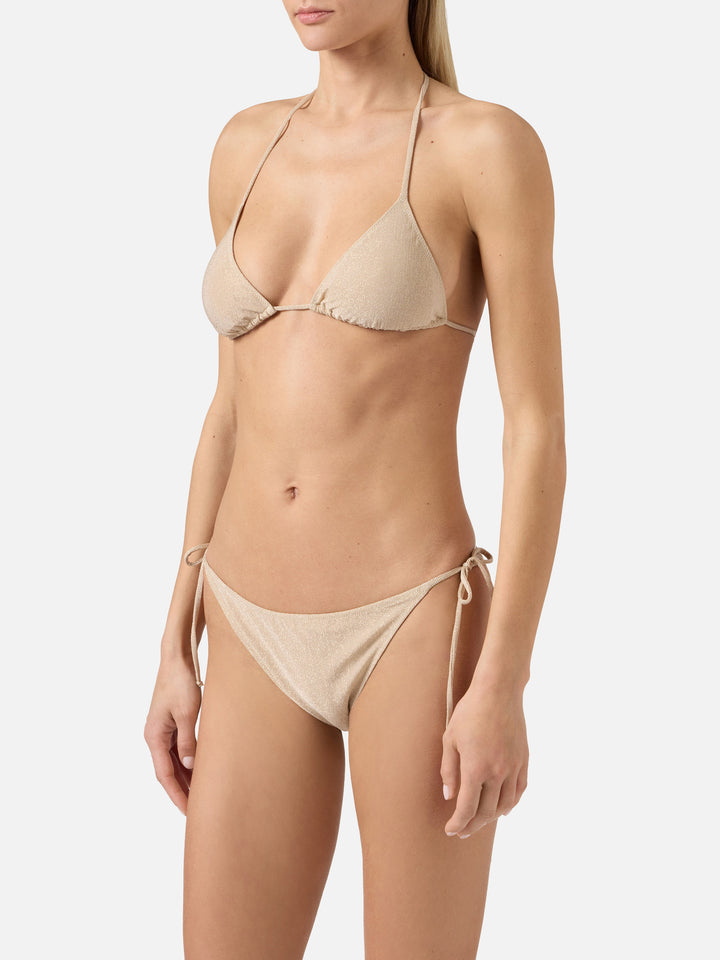 Bikini Leah Teen in maglina lurex oro