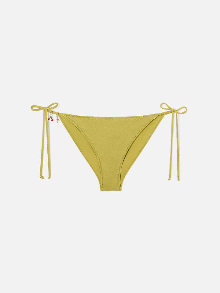 Bikini Leah Virgo glossy finish verde pistacchio con charms
