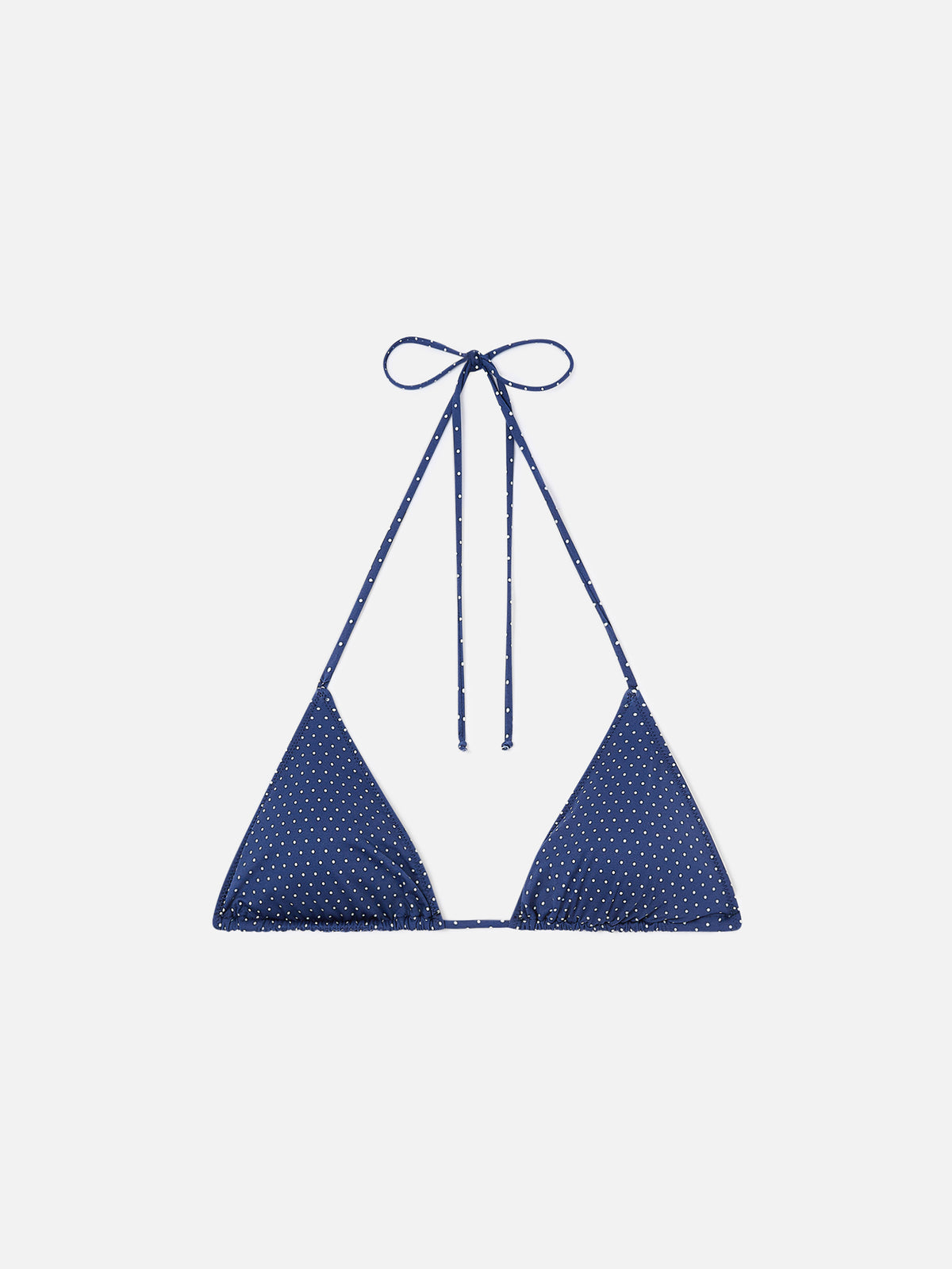 Top bikini Leah a triangolo con stampa micro pois