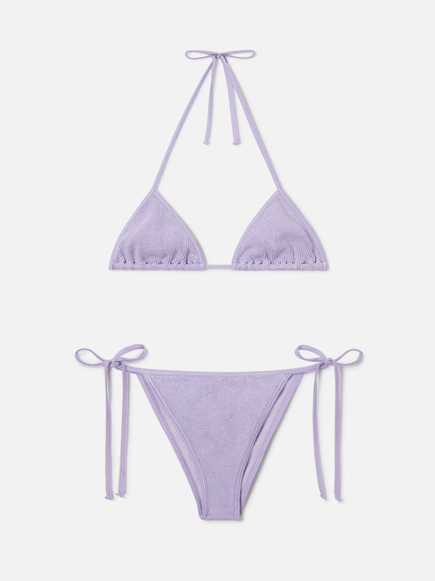 Bikini Leah Marielle en crinkle lurex lila 
