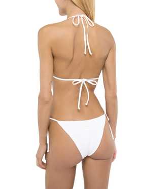 Classic triangle crinkle bikini Leah Marielle in white - MC2 Saint Barth