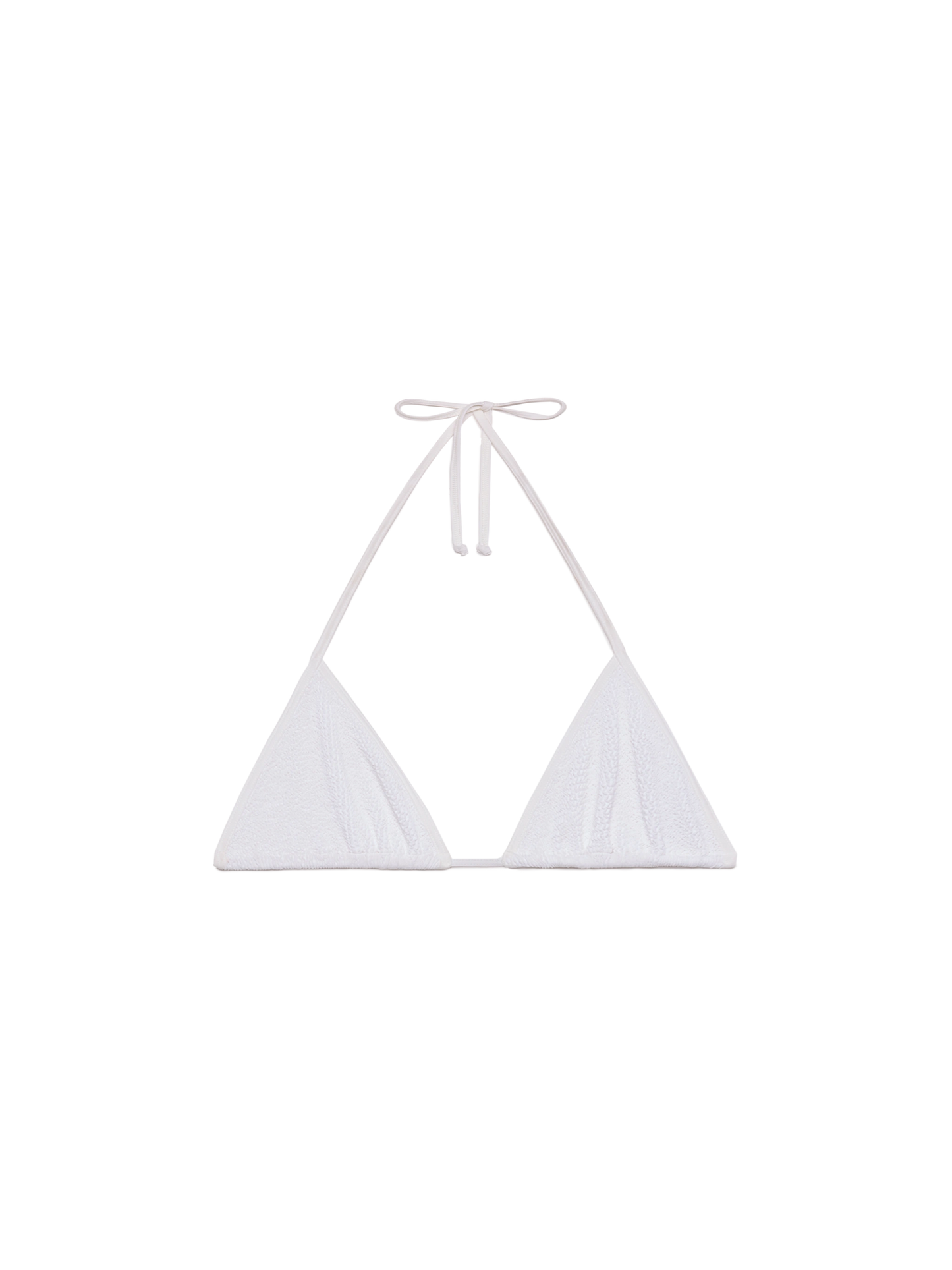 Leah white crinkle triangle top