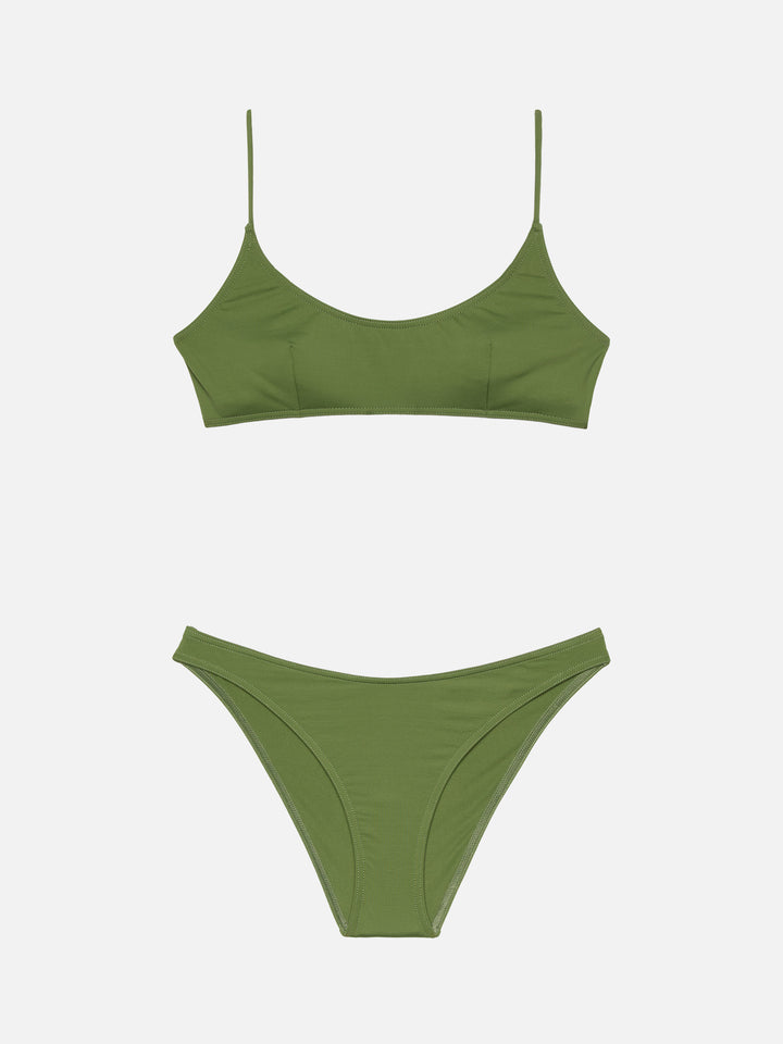 Bikini classico a bralette Judy Lido in verde militare
