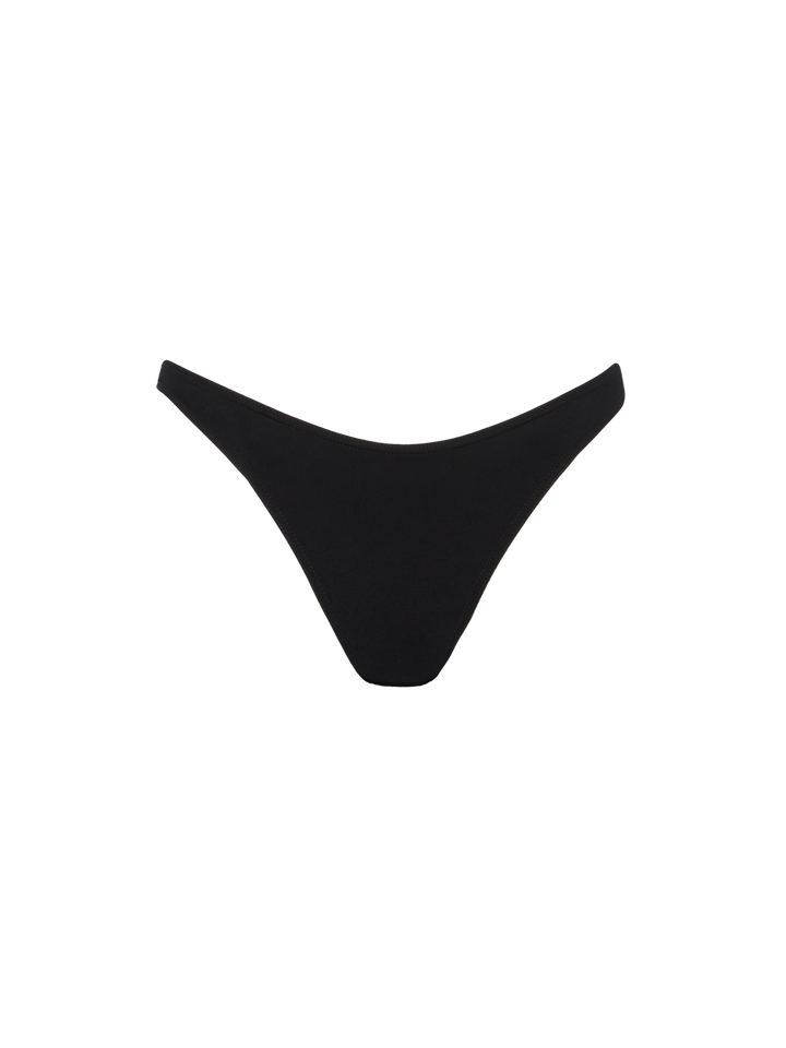 Schwarze klassische Badehose „Lido“ – Schwarzes Bügel-Bralette „Bea“