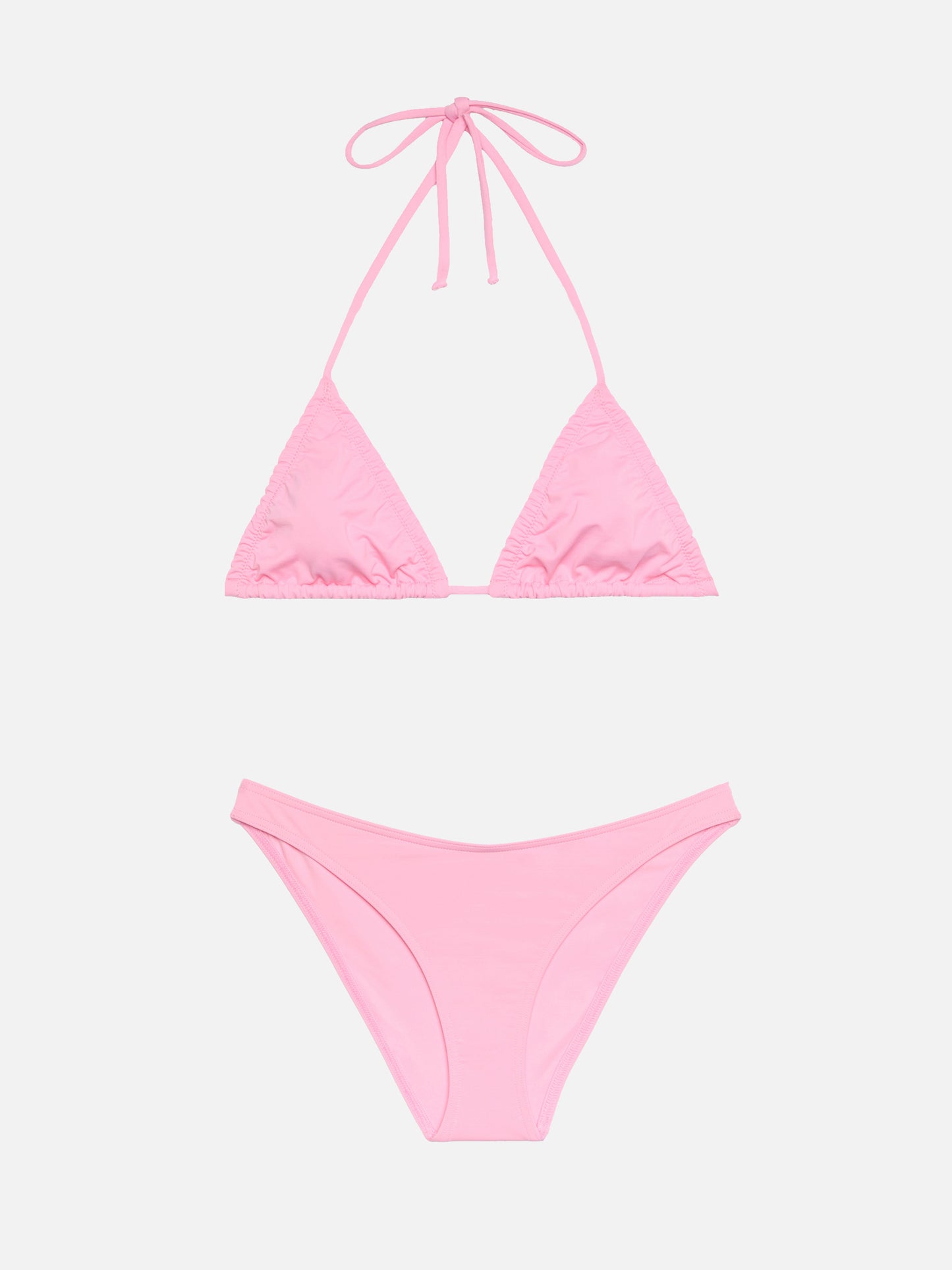 Nilly top triangolo classico rosa - Slip mare classico Lido rosa