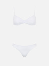 Woman white scoop bralette bikini May Lido