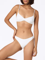 Woman white scoop bralette bikini May Lido