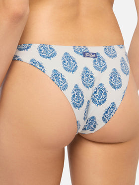 Klassische Badehose „Lido“ mit Paisley-Print – Dreieckiges Bralette-Top „Gaia“ mit Paisley-Print