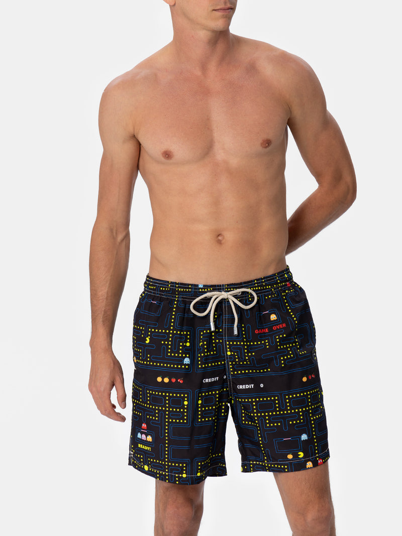 Badeshorts für Herren aus leichtem Stoff Lighting mit Pac-Man-Aufdruck | PAC-MAN SPECIAL EDITION