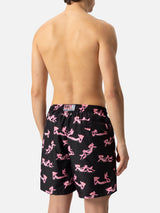 Lightweight fabric swim shorts Lighting with The Pink Panther print | THE PINK PANTHER SPECIAL EDITION