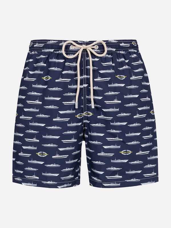 Man lightweight fabric swim-shorts Lighting with Magnum Marine print | MAGNUM MARINE SPECIAL EDITION