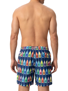 Badeshorts aus leichtem Stoff „Lighting“ mit Flaschen-Print