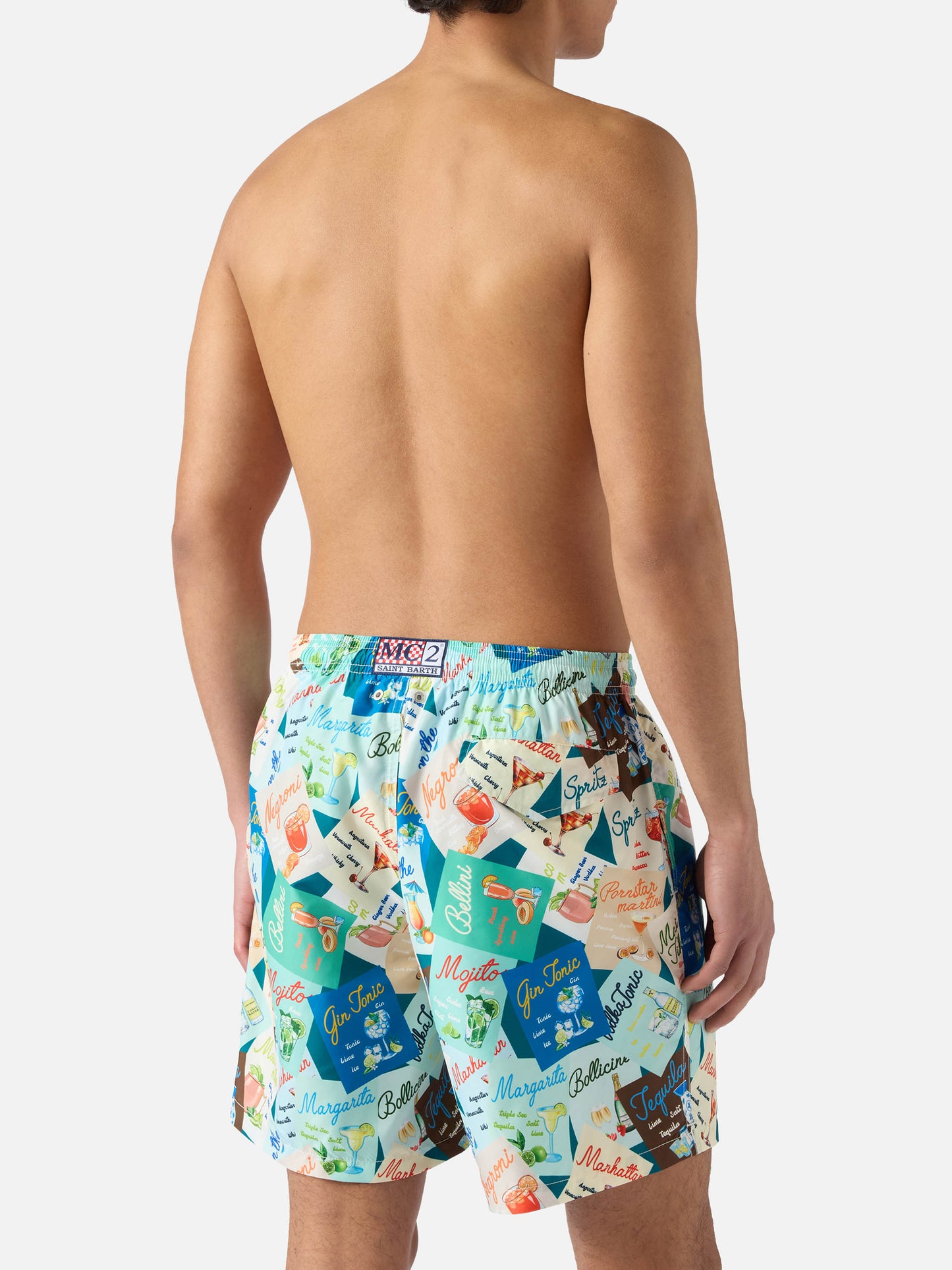 Multicolor Lighting swim shorts with all-over cocktail print