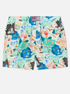 Multicolor Lighting swim shorts with all-over cocktail print