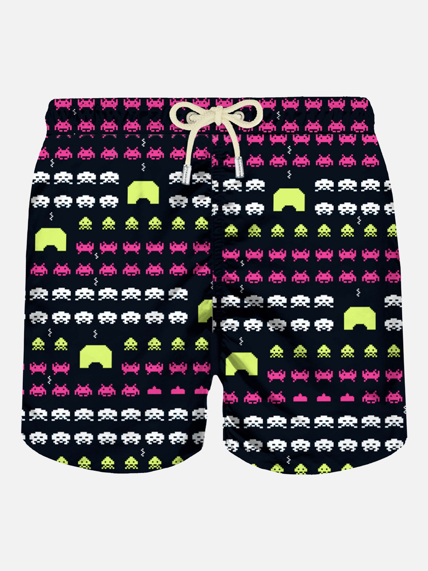 Herren-Badeshorts aus leichtem Stoff mit Weltraum-Print