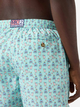 Light green Lighting Micro swim shorts with paloma all-over print