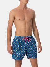 Herren-Badeshorts aus leichtem Stoff Lighting Micro Fantasy mit Cocktail-Print