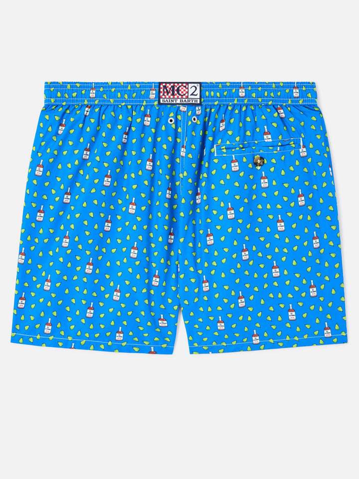 Badeshorts Lighting Micro Fantasy mit grünem Rum- und Birnen-Print 