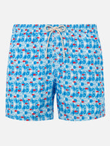 Man swim shorts with sea print