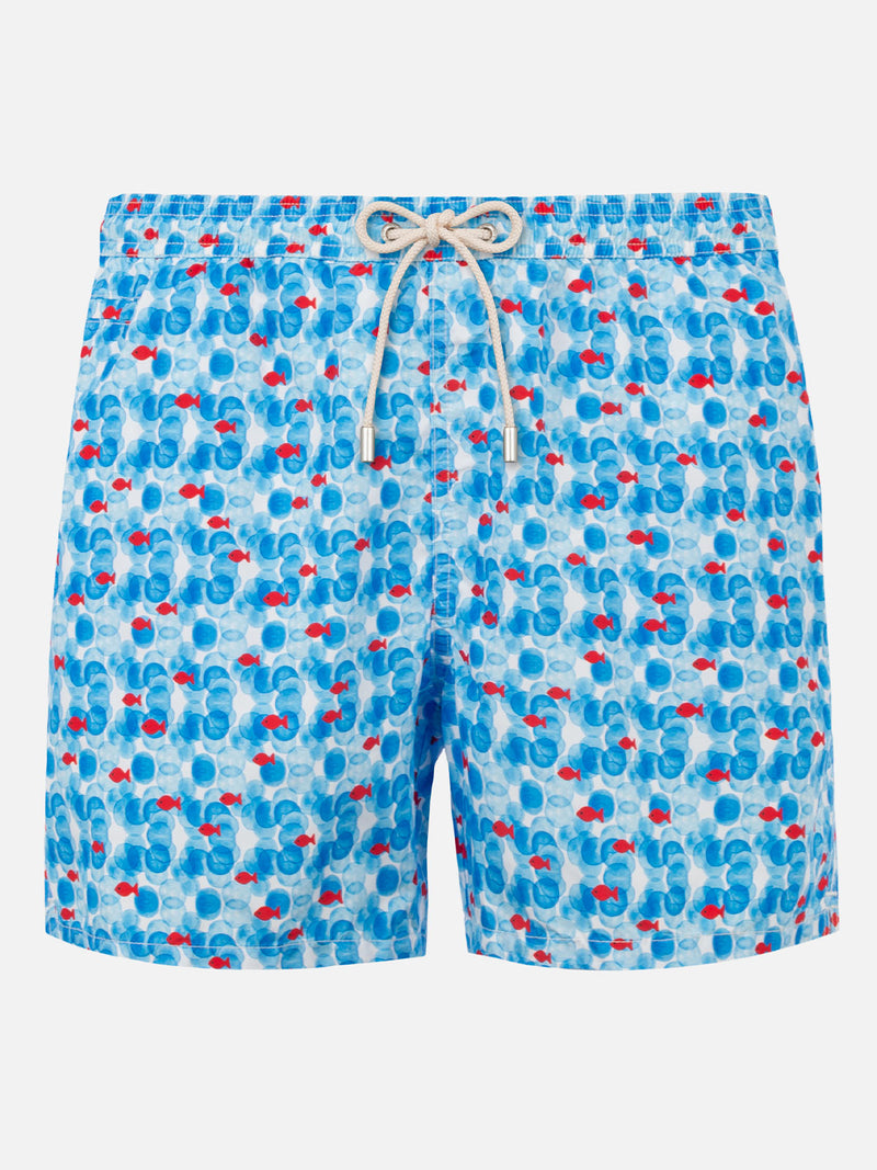 Man swim shorts with sea print