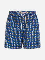 Man lightweight fabric swim-shorts Lighting Micro Fantasy with Vov Bombardino print | VOV SPECIAL EDITION