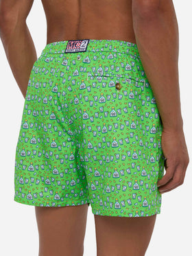 Herren-Badeshorts aus leichtem Stoff mit Tequila-Aufdruck