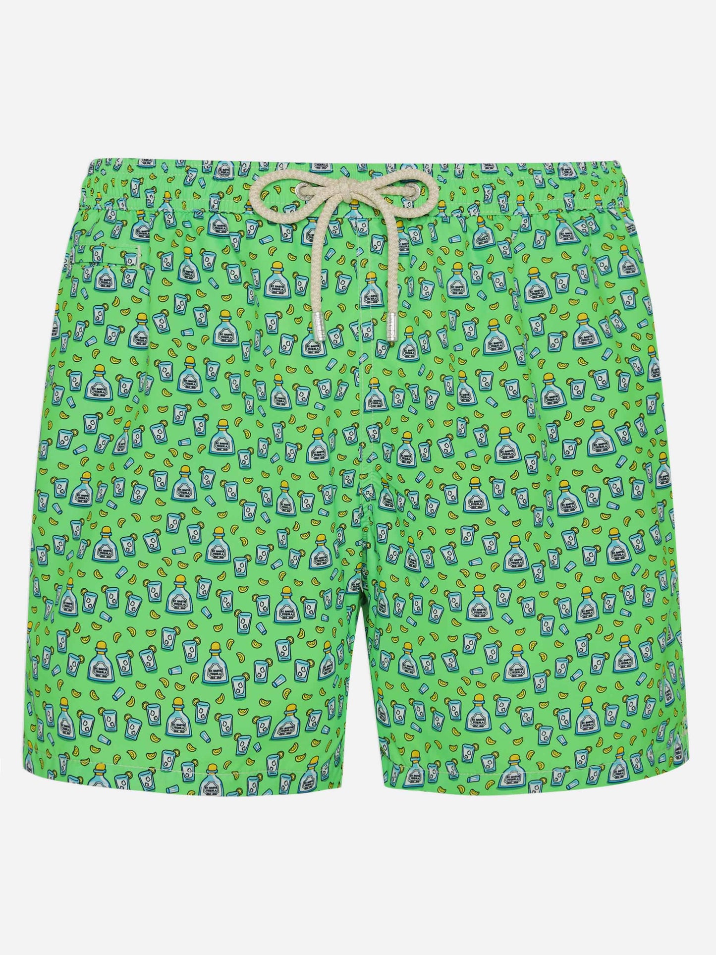 Herren-Badeshorts aus leichtem Stoff mit Tequila-Aufdruck