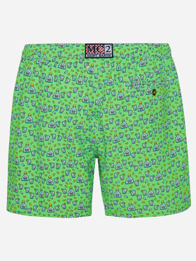 Herren-Badeshorts aus leichtem Stoff mit Tequila-Aufdruck