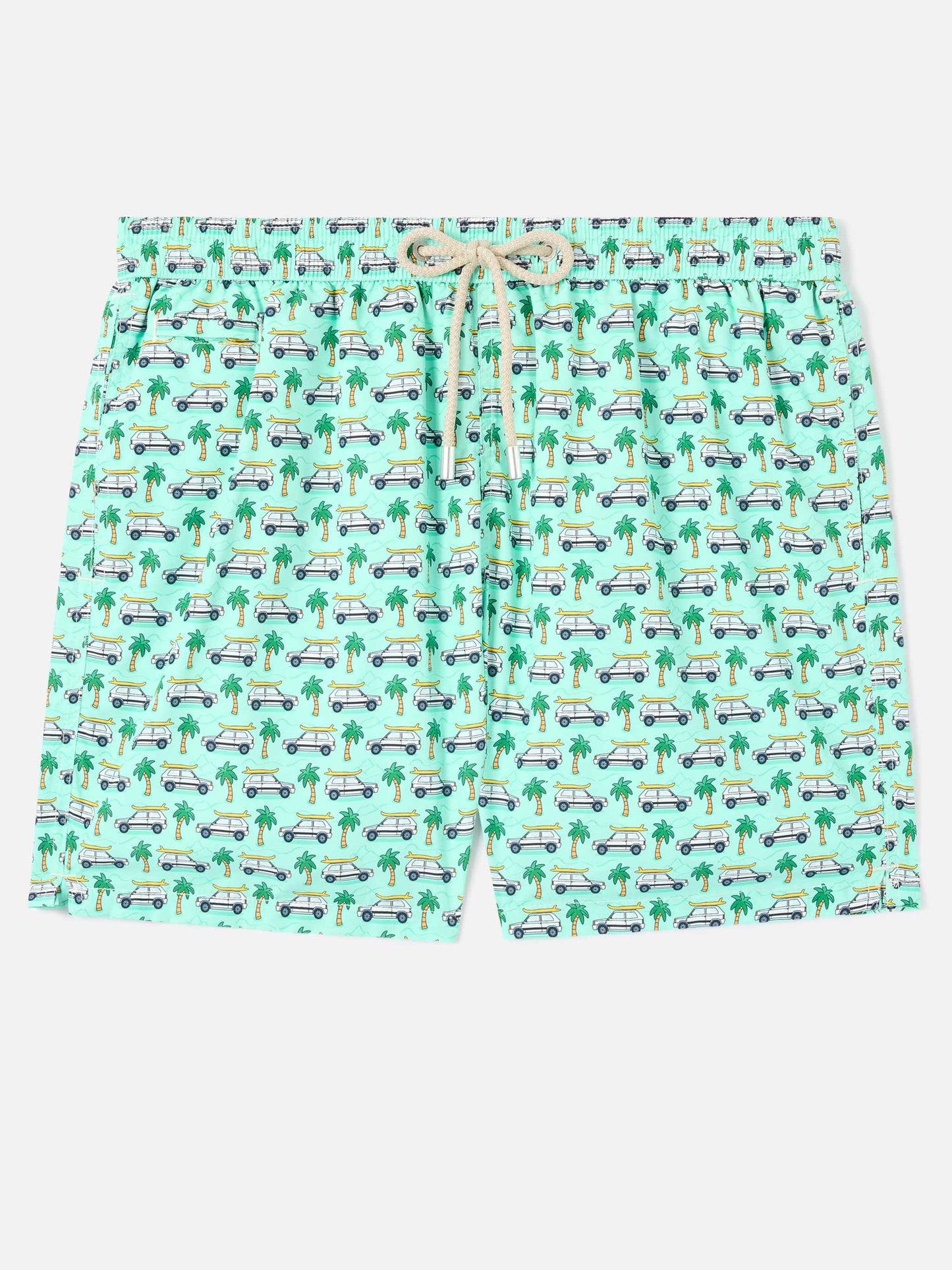 Badeshorts Lighting Micro Fantasy mit grünem Panda-Print | Special Edition 