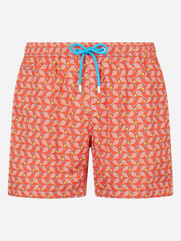 Badeshorts für Herren aus leichtem Stoff Lighting Micro Fantasy mit Tennis-Print