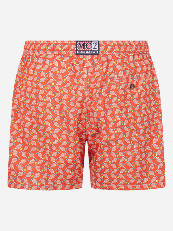 Badeshorts für Herren aus leichtem Stoff Lighting Micro Fantasy mit Tennis-Print