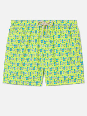 Lighting gin and gym print swim shorts