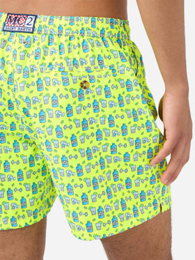 Lighting gin and gym print swim shorts