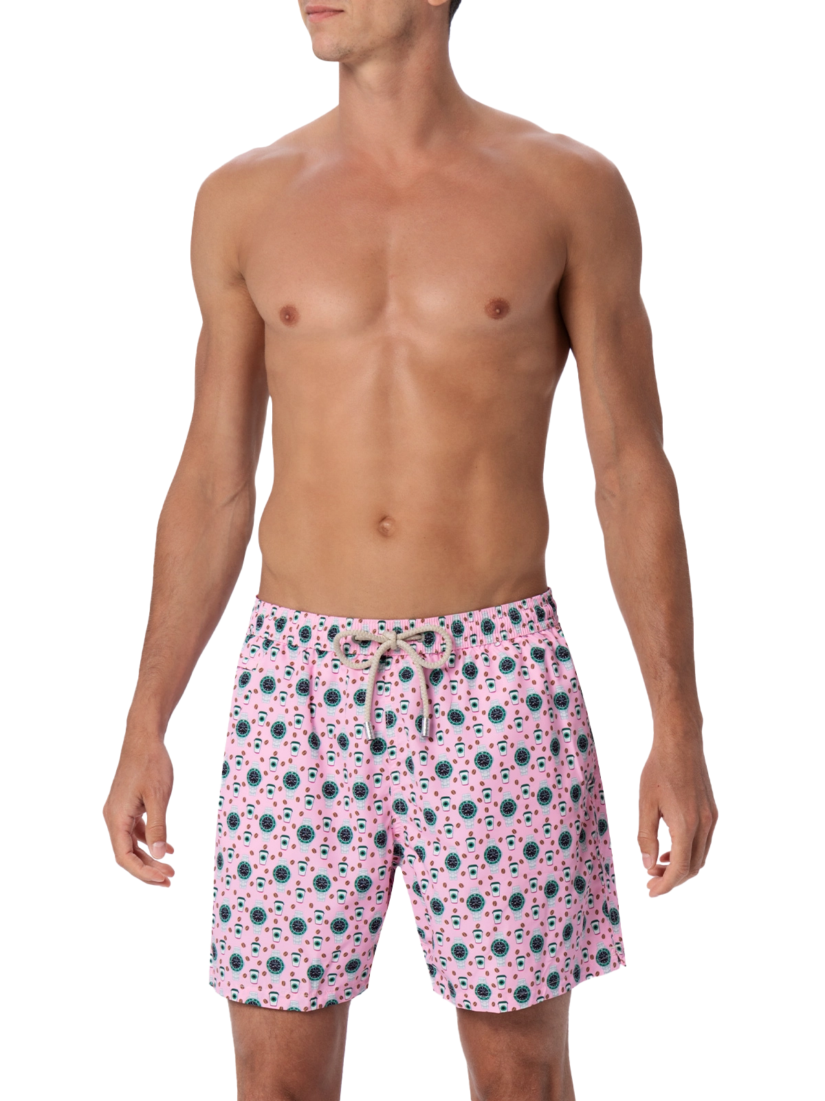 Costume da bagno da uomo in tessuto leggero Lighting Micro Fantasy con stampa orologi