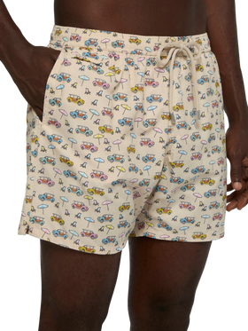 Lightweight fabric swim shorts Lighting with dune buggy print | FIAT SPECIAL EDITION