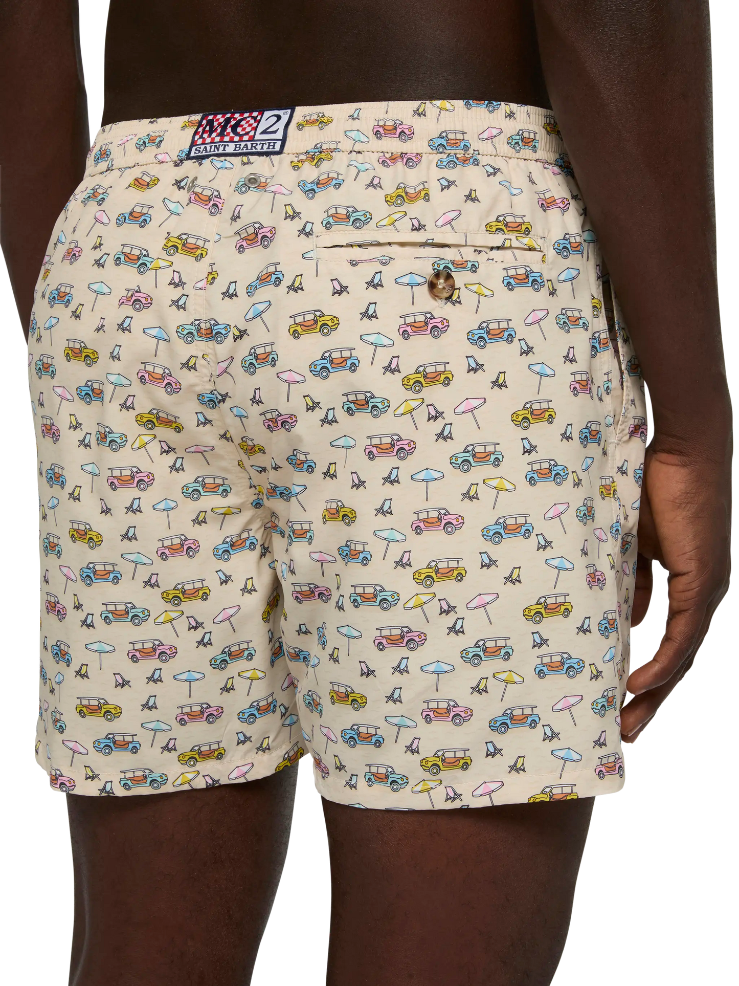 Lightweight fabric swim shorts Lighting with dune buggy print | FIAT SPECIAL EDITION