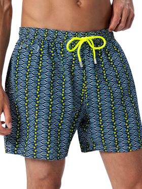 Badeshorts für Herren aus leichtem Stoff Lighting Micro Fantasy mit Tennis-Print