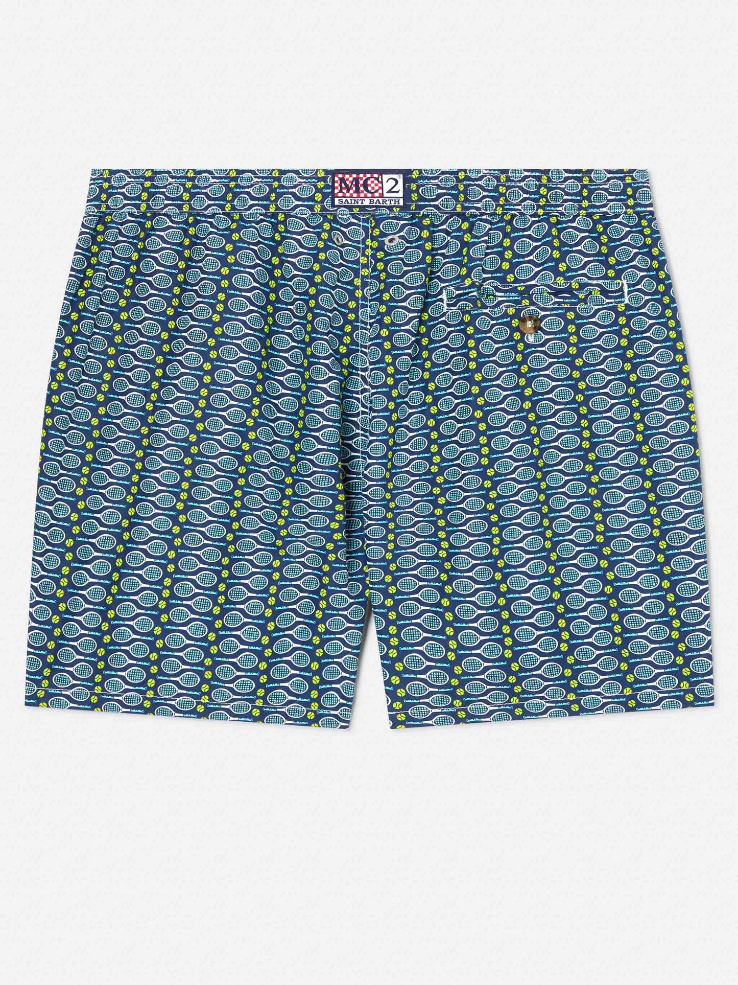 Badeshorts für Herren aus leichtem Stoff Lighting Micro Fantasy mit Tennis-Print