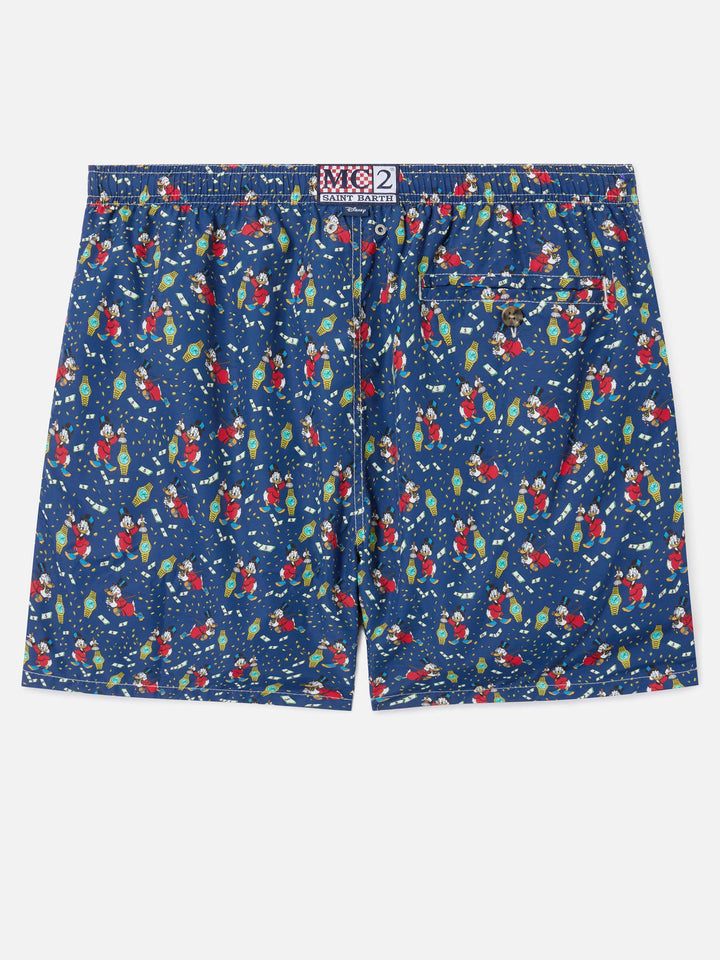Navy Lighting Micro swim shorts with McDuck and watches print | Special Edition