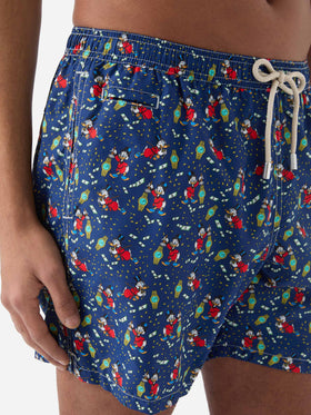 Navy Lighting Micro swim shorts with McDuck and watches print | Special Edition