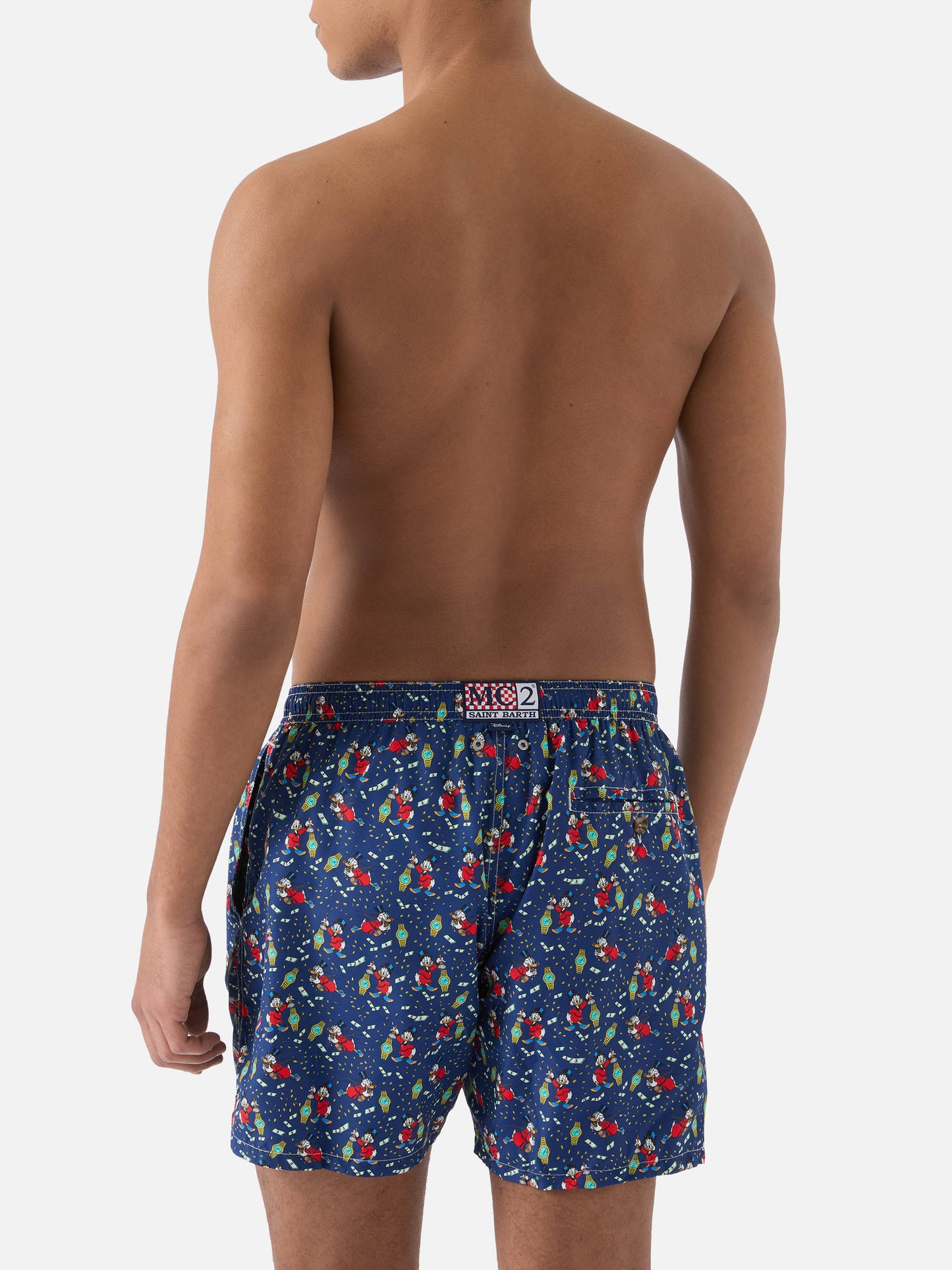 Navy Lighting Micro swim shorts with McDuck and watches print | Special Edition
