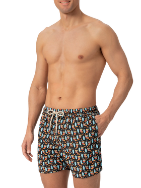 Badeshorts aus leichtem Stoff „Lighting“ mit Negroni-Print