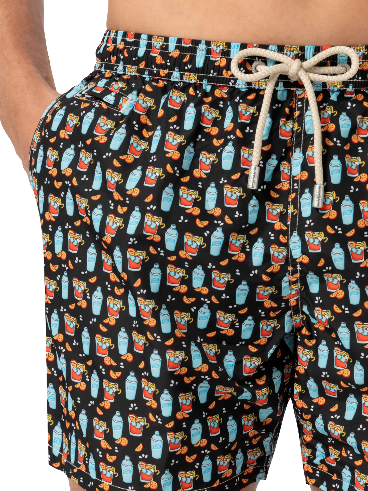 Badeshorts aus leichtem Stoff „Lighting“ mit Negroni-Print